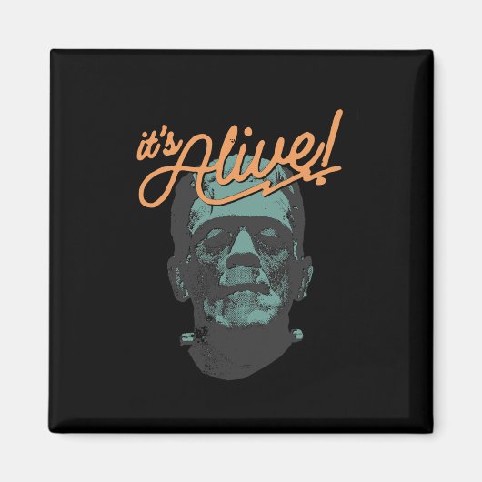 Retro Funny It's Alive Frankenstein Monster Spooky Magnet (Vorne)