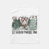 Retro Funny Let Heaven And Nature Sing Nes Tree Ch Fleecedecke (Vorderseite)