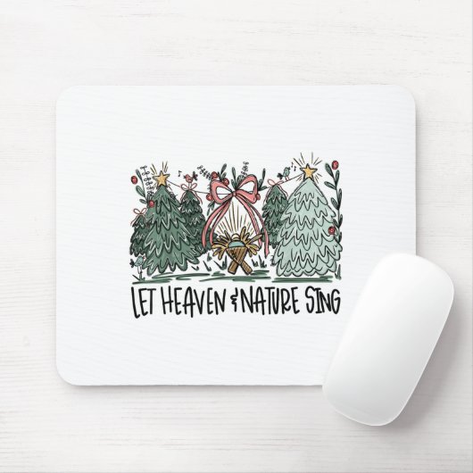 Retro Funny Let Heaven And Nature Sing Nes Tree Ch Mousepad (Mit Mouse)