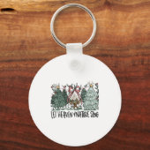 Retro Funny Let Heaven And Nature Sing Nes Tree Ch Schlüsselanhänger (Vorderseite)