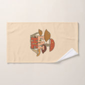 Retro Funny Mushroom | Essen Sie mich Badhandtuch Set (Handtuch)