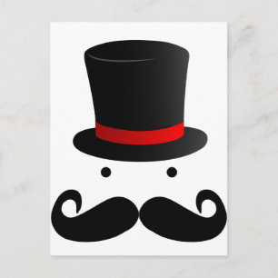 Retro Funny Mustache Mustache Man Gent Postkarte