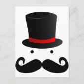 Retro Funny Mustache Mustache Man Gent Postkarte (Vorderseite)