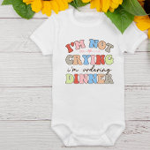 Retro Funny, nicht bestellen Abendessen Baby Strampler