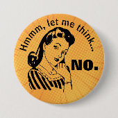 Retro Funny No Button (Vorderseite)