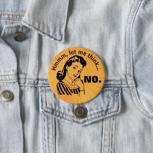 Retro Funny No Button (Beispiel)