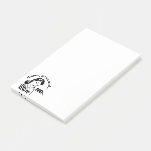 Retro Funny No Post-it Klebezettel (angewinkelt)