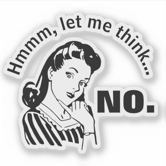 Retro Funny No Sticker (Vorderseite)