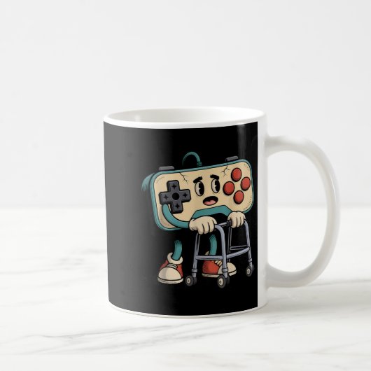 Retro Funny Old Gamer 80s 90s Clic Video Game Humo Kaffeetasse (Rechts)