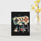 Retro Funny Old Gamer 80s 90s Clic Video Game Humo Karte (Gelbe Blume)