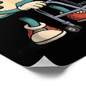 Retro Funny Old Gamer 80s 90s Clic Video Game Humo Poster (Ecke)