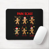 Retro Funny Pain Scale Gingerbread Nurse Christmas Mousepad (Mit Mouse)