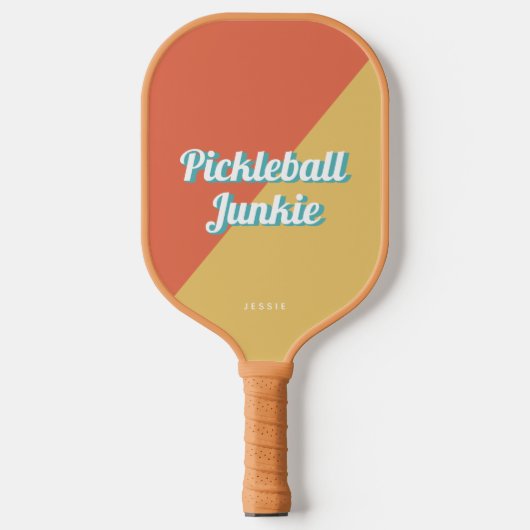 Retro Funny Personalisiert Pickleball Paddel Schläger (Vorderseite)
