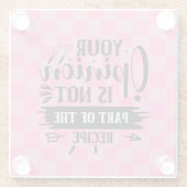 Retro Funny Pink Kitchen Sprichwort Glasuntersetzer (Rückseite)