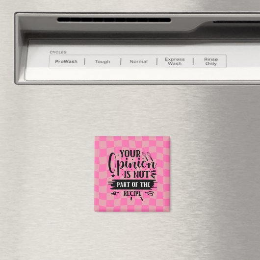 Retro Funny Pink Kitchen Sprichwort Magnet (In Situ (Geschirrspüler))