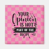 Retro Funny Pink Kitchen Sprichwort Magnet (Vorne)