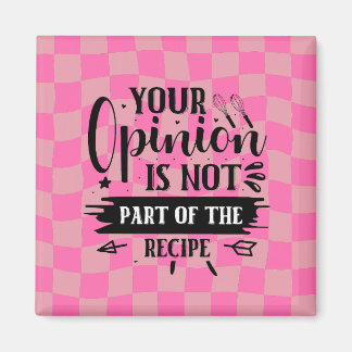 Retro Funny Pink Kitchen Sprichwort Magnet