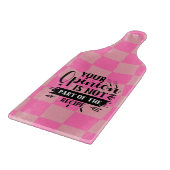 Retro Funny Pink Kitchen Sprichwort Schneidebrett (Ecke)