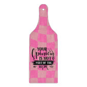 Retro Funny Pink Kitchen Sprichwort Schneidebrett (Vorderseite)