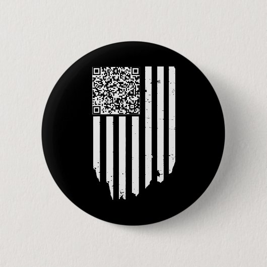 Retro Funny Qr Trump Tanzcode Button (Vorderseite)