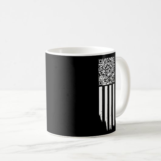 Retro Funny Qr Trump Tanzcode Kaffeetasse (VorderseiteRechts)
