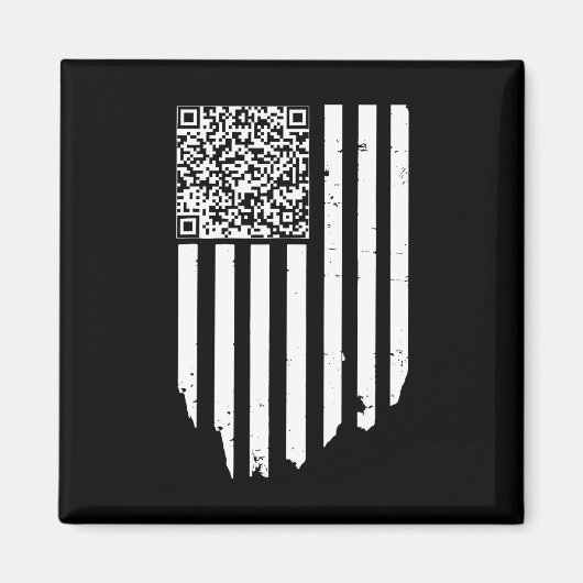 Retro Funny Qr Trump Tanzcode Magnet (Vorne)
