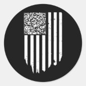 Retro Funny Qr Trump Tanzcode Runder Aufkleber (Vorderseite)