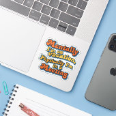  Retro Funny Quote Design Sticker (Laptop mit iPhone)