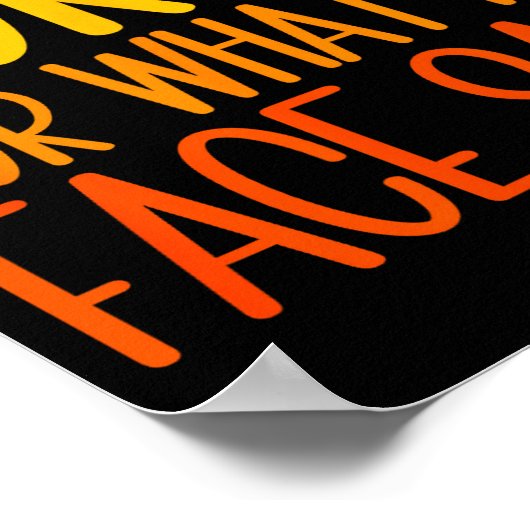 Retro Funny Quote Sorry For What My Face Said Poster (Ecke)