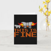 Retro Funny Quote This Is Fine Sarcasm Gift Karte (Gelbe Blume)