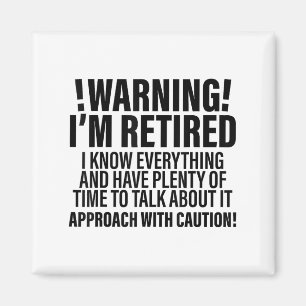 Retro Funny Retirement Rtiree Warner Im Remüde Magnet