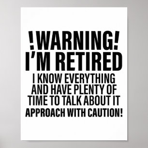 Retro Funny Retirement Rtiree Warner Im Remüde Poster