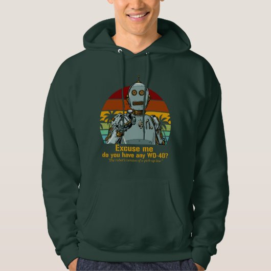 Retro funny robot needs oiling hoodie (Vorderseite)