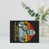Retro funny robot needs oiling postkarte (Stehend Vorderseite)