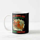 Retro Funny Santa Jesus The Boys Are Back In Town Kaffeetasse (Links)