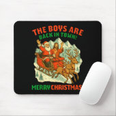 Retro Funny Santa Jesus The Boys Are Back In Town  Mousepad (Mit Mouse)
