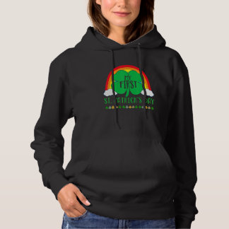 Retro Funny Shamrock Irish Happy 1st St.Patrick's  Hoodie