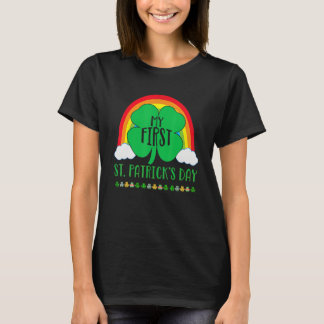 Retro Funny Shamrock Irish Happy 1st St.Patrick's  T-Shirt