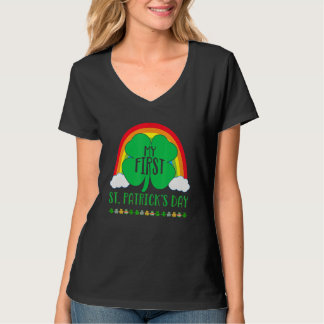 Retro Funny Shamrock Irish Happy 1st St.Patrick's  T-Shirt
