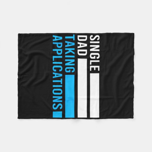 Retro Funny Single Vater bei der Bewerbung Fleecedecke (Vorderseite (Horizontal))