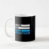 Retro Funny Single Vater bei der Bewerbung Kaffeetasse (Links)
