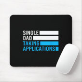 Retro Funny Single Vater bei der Bewerbung Mousepad (Mit Mouse)