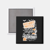 Retro Funny Skeleton Staub und Knochen Motel Spook Magnet (Vorderseite/Rückseite)