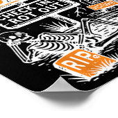 Retro Funny Skeleton Staub und Knochen Motel Spook Poster (Ecke)