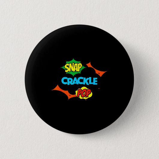 Retro Funny Snap Crackle P Quote Relax Meme Game Button (Vorderseite)