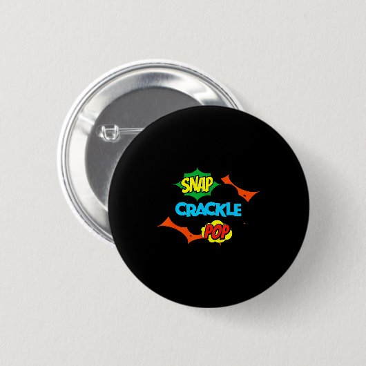 Retro Funny Snap Crackle P Quote Relax Meme Game Button (Vorne & Hinten)