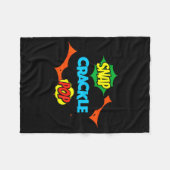 Retro Funny Snap Crackle P Quote Relax Meme Game  Fleecedecke (Vorderseite (Horizontal))