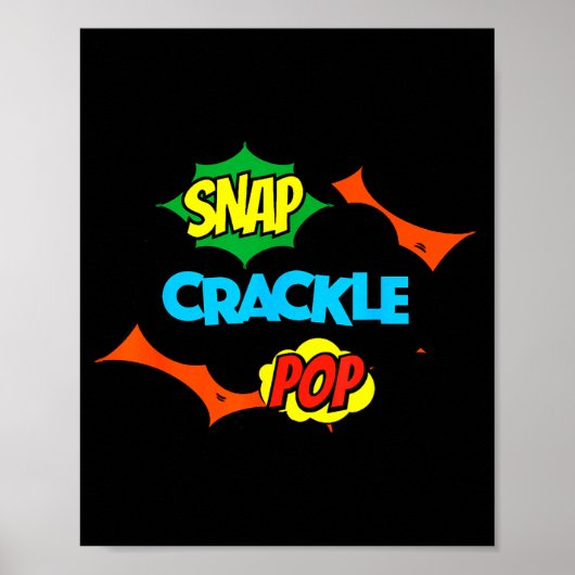 Retro Funny Snap Crackle P Quote Relax Meme Game  Poster (Vorne)