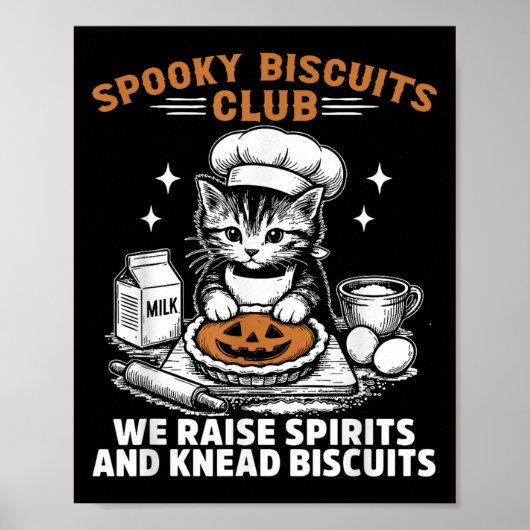 Retro Funny Spooky Biscuits Club Frische Pasta mac Poster (Vorne)