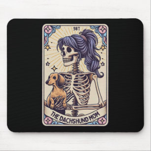 Retro Funny The Dackel Mama Tarot Card Skelett Mousepad